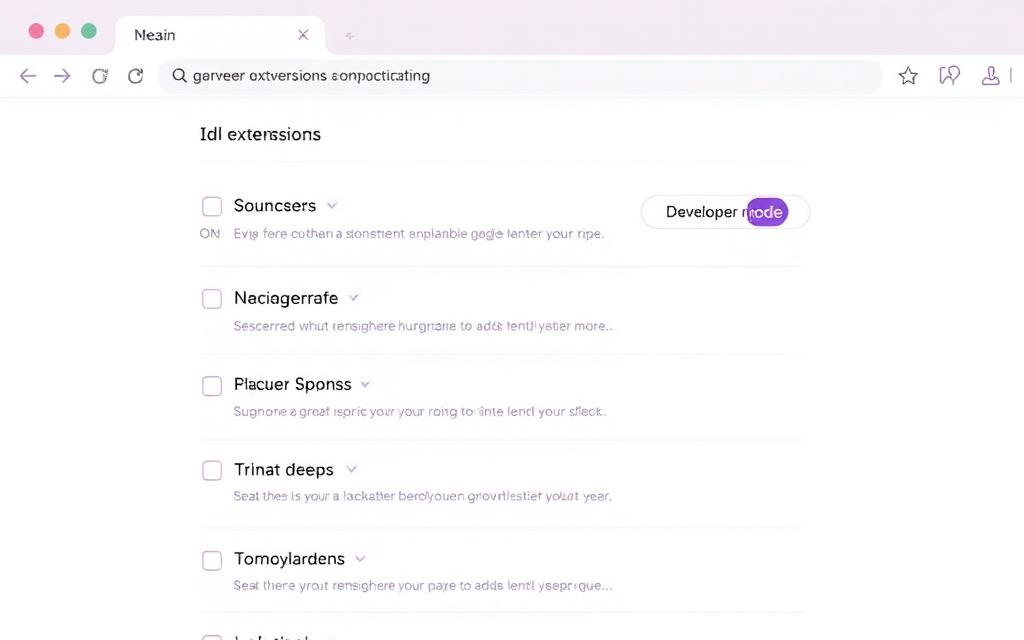 Activer le mode développeur dans les extensions du navigateur
